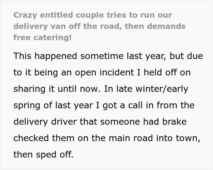 Entitled Couple’s Plan To Scam Catering Company Goes Horribly Wrong Entitled Couple’s Plan To Scam Catering Company Goes Horribly Wrong