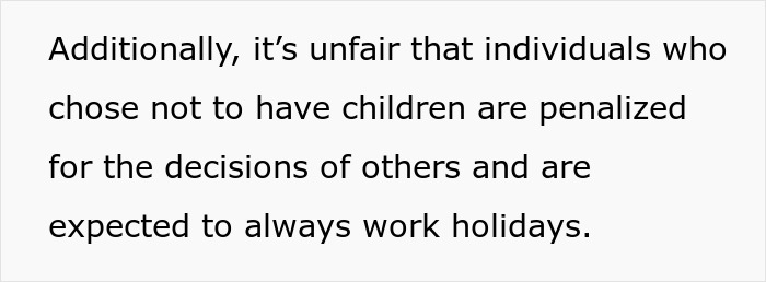 Mom Wants Coworker To Cover Her On Holiday Because She Doesn’t Have Kids, Gets A Reality Check Mom Wants Coworker To Cover Her On Holiday Because She Doesn’t Have Kids, Gets A Reality Check