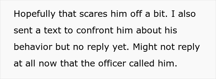 Text conversation about confronting ex-father-in-law with AirTag after divorce. Text conversation about confronting ex-father-in-law with AirTag after divorce.