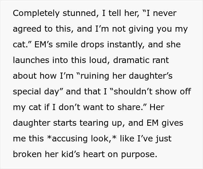 Mom Wants To Force Neighbor to Give Her Cat For Kid's B-Day Party Six Ways To Sunday, Drama Ensues Mom Wants To Force Neighbor to Give Her Cat For Kid's B-Day Party Six Ways To Sunday, Drama Ensues