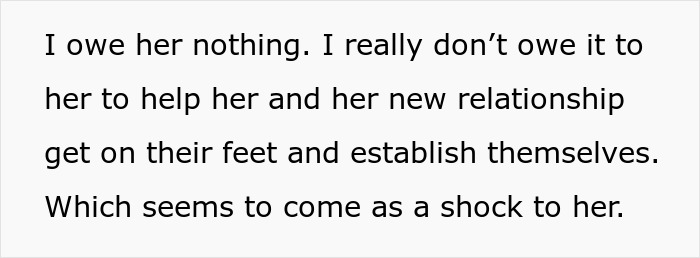 Text expressing shock and entitlement in a relationship dispute over rent. Text expressing shock and entitlement in a relationship dispute over rent.