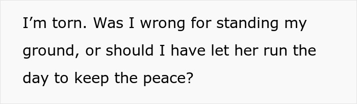 Text about a woman questioning if she was wrong for standing her ground on Thanksgiving hosting rules. Text about a woman questioning if she was wrong for standing her ground on Thanksgiving hosting rules.