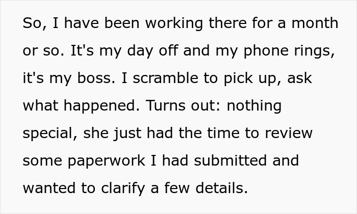 “I Know That It's Your Day Off, But”: Employee Teaches Boss To Never Bother Them On Days Off “I Know That It's Your Day Off, But”: Employee Teaches Boss To Never Bother Them On Days Off