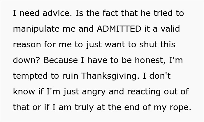 Text about husband's attempted manipulation and its emotional impact. Text about husband's attempted manipulation and its emotional impact.