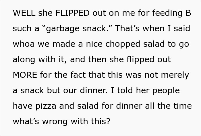 Folks Horrified By Mom Who Reacts Extremely After Her Kid Eats Pizza Bagels And Salad For Dinner Folks Horrified By Mom Who Reacts Extremely After Her Kid Eats Pizza Bagels And Salad For Dinner