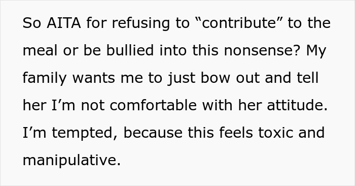 Woman Balks Out Of Thanksgiving After Friend’s Demands Turn “Toxic And Manipulative” Woman Balks Out Of Thanksgiving After Friend’s Demands Turn “Toxic And Manipulative”