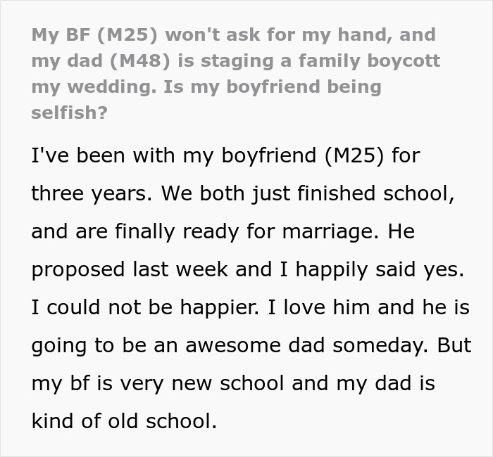 Old-School Parents Skip Daughter's Wedding Over Silly Tradition, She Bans Them From Seeing Her Child Old-School Parents Skip Daughter's Wedding Over Silly Tradition, She Bans Them From Seeing Her Child