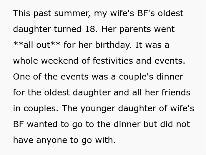Text about a dad supporting his son refusing a date with a family friend's daughter. Text about a dad supporting his son refusing a date with a family friend's daughter.