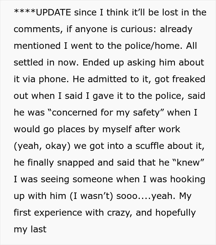 Woman Immediately Moves Out From Her Apartment When Mechanic Finds A GPS Tracker Under Her Car Woman Immediately Moves Out From Her Apartment When Mechanic Finds A GPS Tracker Under Her Car