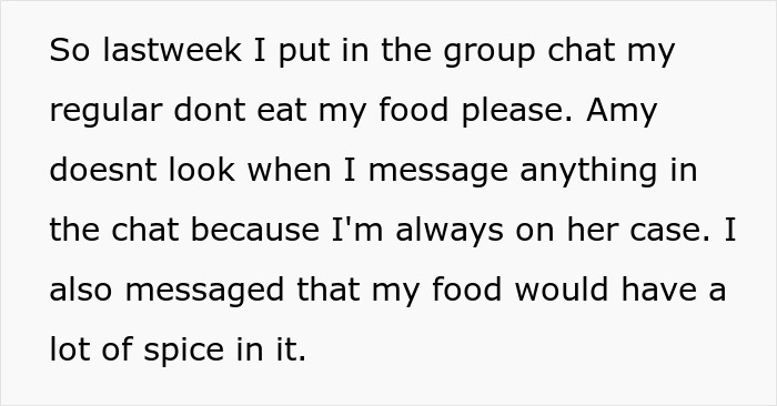 Text message warning roommate about spicy food trap for food-thief. Text message warning roommate about spicy food trap for food-thief.