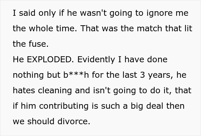 Text screenshot about husband, attempted manipulation, and conflict in a relationship. Text screenshot about husband, attempted manipulation, and conflict in a relationship.