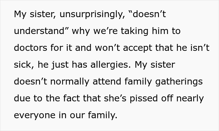 Mom Refuses To Accommodate Anti-Vax Sister’s Kids By Excluding Her Own “Sick” Son From Wedding Mom Refuses To Accommodate Anti-Vax Sister’s Kids By Excluding Her Own “Sick” Son From Wedding