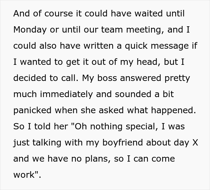 “I Know That It's Your Day Off, But”: Employee Teaches Boss To Never Bother Them On Days Off “I Know That It's Your Day Off, But”: Employee Teaches Boss To Never Bother Them On Days Off