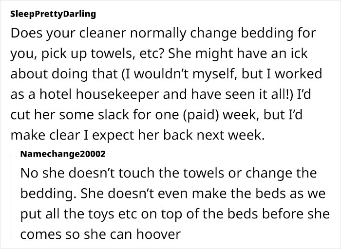Woman Thinks Her Housekeeper Is Ridiculous To Be Afraid Of Lice Infestation At Her Home Woman Thinks Her Housekeeper Is Ridiculous To Be Afraid Of Lice Infestation At Her Home