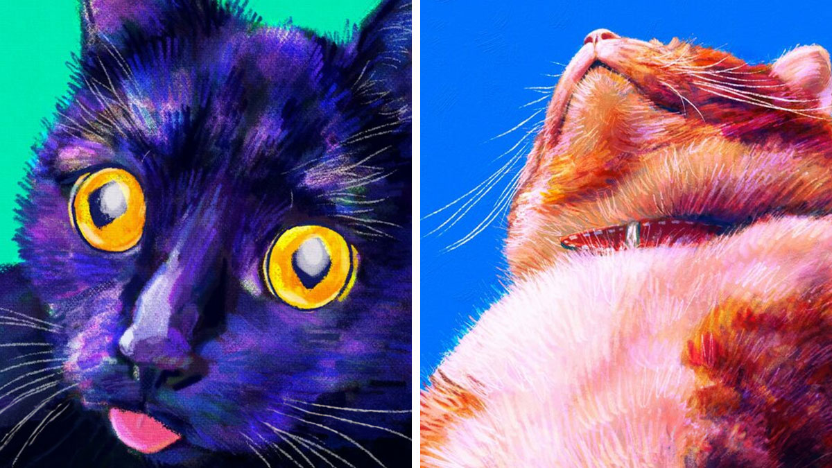 My Colorful Cat Portraits That Highlight Their Irresistible Charm (17 Pics)