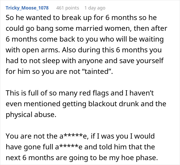 Text discussing red flags in a woman's hookup experience ending a long relationship. Text discussing red flags in a woman's hookup experience ending a long relationship.