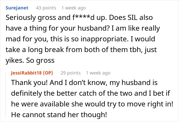 Discussion about MIL's plan for SIL to carry future baby, users expressing shock and disapproval. Discussion about MIL's plan for SIL to carry future baby, users expressing shock and disapproval.