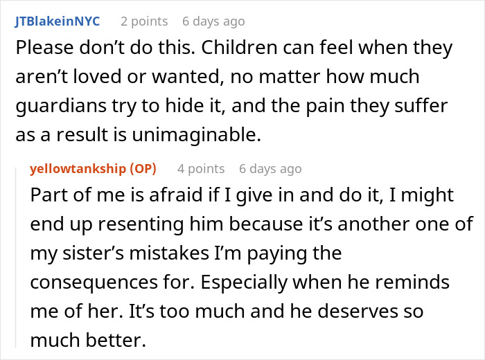 Woman Rejects Dying Parents’ Plea To Adopt Nephew: “Huge Relief That I Don't Have Kids” Woman Rejects Dying Parents’ Plea To Adopt Nephew: “Huge Relief That I Don't Have Kids”