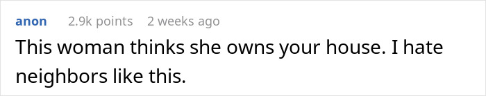 "Comment about HOA president overstepping boundaries, highlighting neighbor disputes. "Comment about HOA president overstepping boundaries, highlighting neighbor disputes.