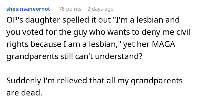 Grandparents Pressure Son To Cut Kids Off Until They Come To Family Events After Election Grandparents Pressure Son To Cut Kids Off Until They Come To Family Events After Election