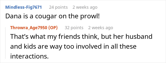 Text exchange discussing the HOA president's interactions with residents. Text exchange discussing the HOA president's interactions with residents.