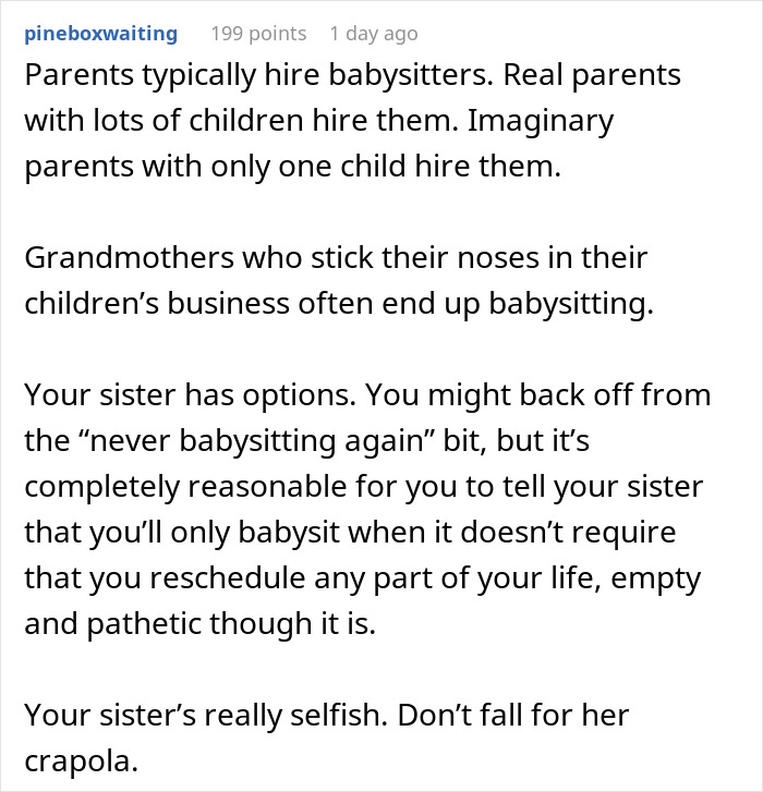 Widowed Dad Is Offended And Hurt By Sister’s Comment, Refuses To Babysit For Her Widowed Dad Is Offended And Hurt By Sister’s Comment, Refuses To Babysit For Her