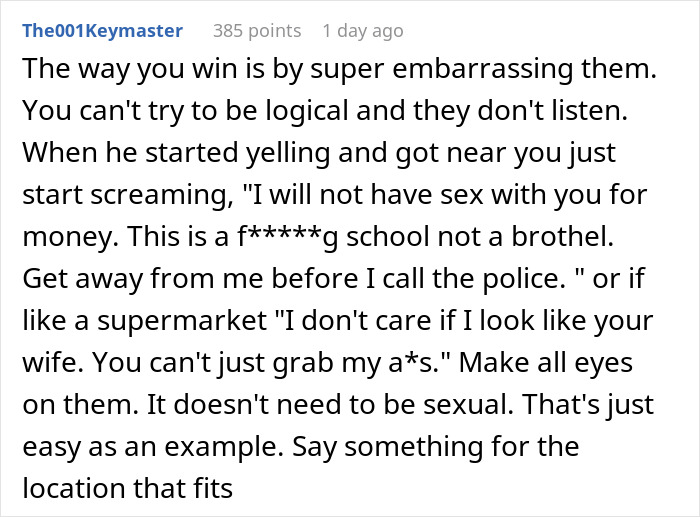 Reddit post on confronting sexism with bold statements in public settings. Reddit post on confronting sexism with bold statements in public settings.