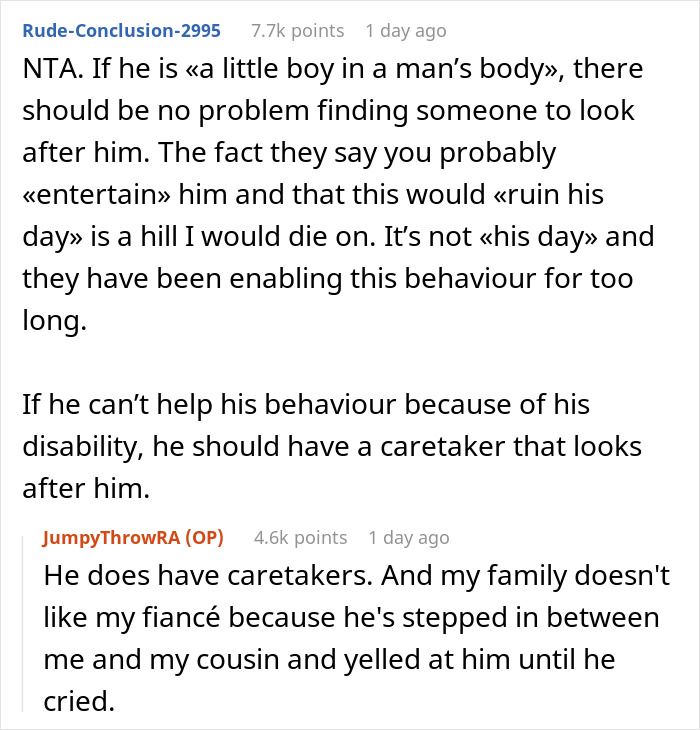 “AITA For Not Wanting My Disabled Cousin At My Wedding?” “AITA For Not Wanting My Disabled Cousin At My Wedding?”