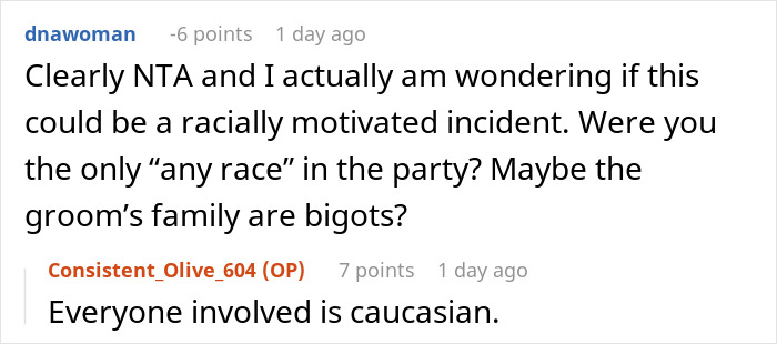“Incredibly Embarrassed”: Woman’s Dress Changes Color At The Wedding, Is Told To Get Out “Incredibly Embarrassed”: Woman’s Dress Changes Color At The Wedding, Is Told To Get Out