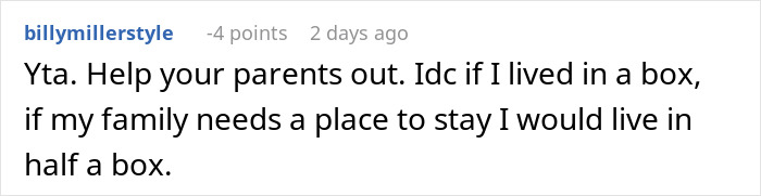 Son Refuses To Let Parents Move In, They're Furious: "Family Should Support Each Other" Son Refuses To Let Parents Move In, They're Furious: "Family Should Support Each Other"