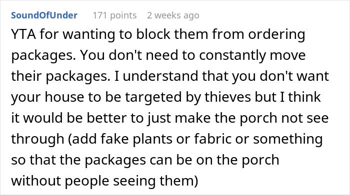 Comment about a landlady dealing with shopaholic tenants and package deliveries. Comment about a landlady dealing with shopaholic tenants and package deliveries.