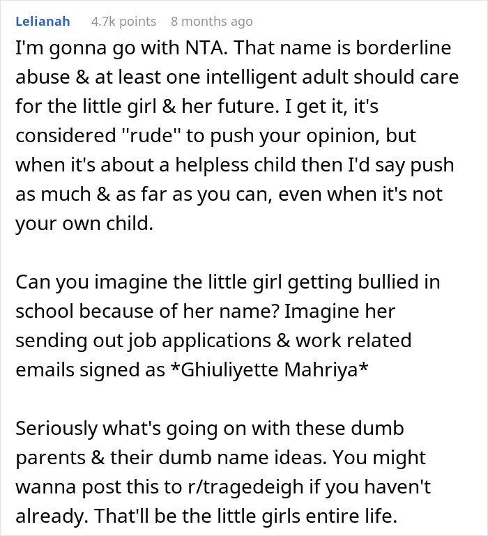 “I Thought The Spelling Was A Joke”: Parents Angry After Friend Gets Honest About Their Baby’s Name “I Thought The Spelling Was A Joke”: Parents Angry After Friend Gets Honest About Their Baby’s Name