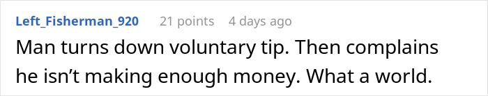 Diner Starts Debate After Waiter Rejects $25 Tip: “Tipping Culture Has Gotten Out Of Hand” Diner Starts Debate After Waiter Rejects $25 Tip: “Tipping Culture Has Gotten Out Of Hand”