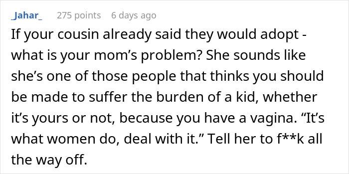 Woman Rejects Dying Parents’ Plea To Adopt Nephew: “Huge Relief That I Don't Have Kids” Woman Rejects Dying Parents’ Plea To Adopt Nephew: “Huge Relief That I Don't Have Kids”