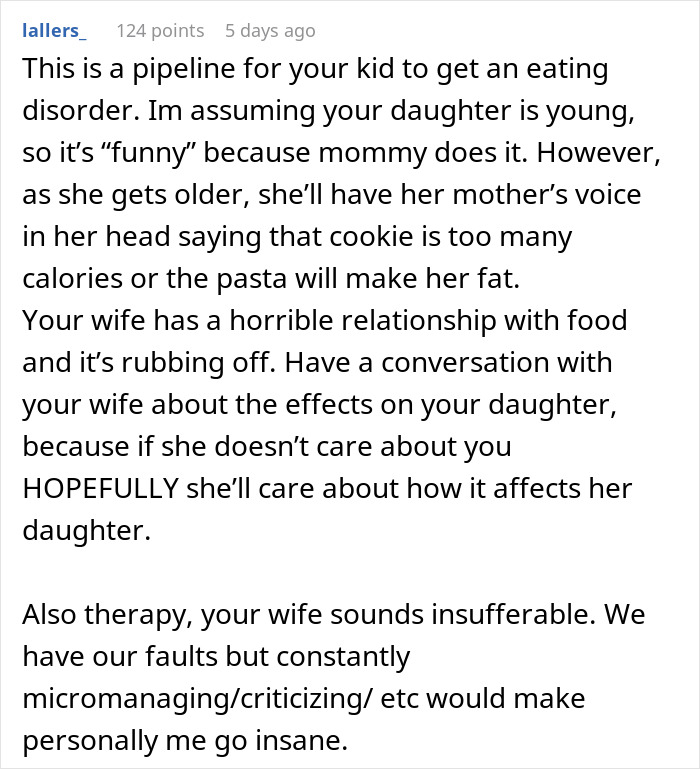 Text discussing issues related to food complaints affecting family dynamics and potential eating disorders. Text discussing issues related to food complaints affecting family dynamics and potential eating disorders.