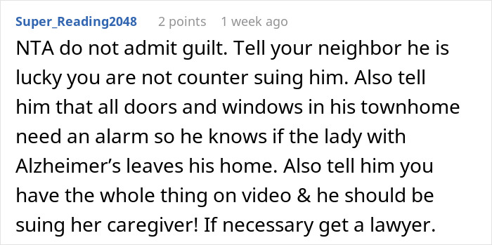 Reddit comment on a legal situation involving a dog bite incident and a neighbor entering a home. Reddit comment on a legal situation involving a dog bite incident and a neighbor entering a home.