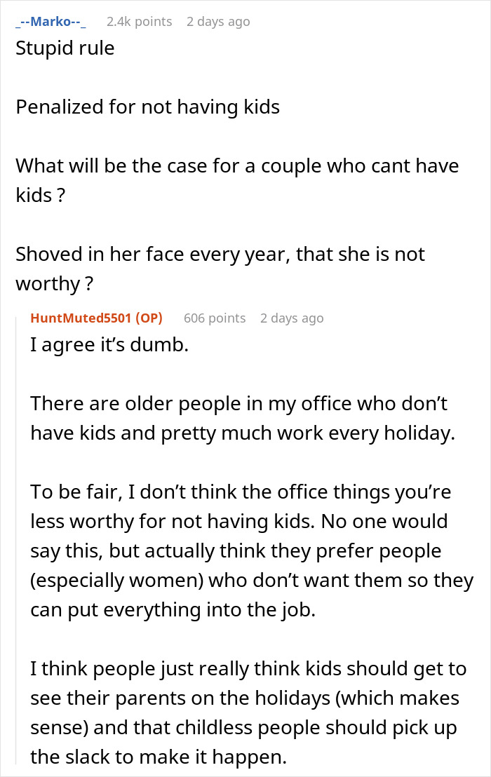 Mom Wants Coworker To Cover Her On Holiday Because She Doesn’t Have Kids, Gets A Reality Check Mom Wants Coworker To Cover Her On Holiday Because She Doesn’t Have Kids, Gets A Reality Check