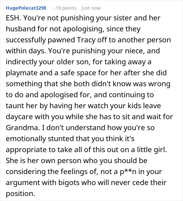 Man Always Babysits His Niece, But Refuses To Do So After She Calls Him A Slur Learned From Her Dad Man Always Babysits His Niece, But Refuses To Do So After She Calls Him A Slur Learned From Her Dad