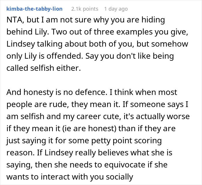 Reddit comment discussing rudeness vs honesty in social interactions. Reddit comment discussing rudeness vs honesty in social interactions.