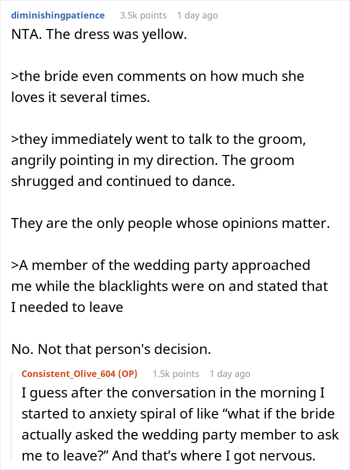 “Incredibly Embarrassed”: Woman’s Dress Changes Color At The Wedding, Is Told To Get Out “Incredibly Embarrassed”: Woman’s Dress Changes Color At The Wedding, Is Told To Get Out
