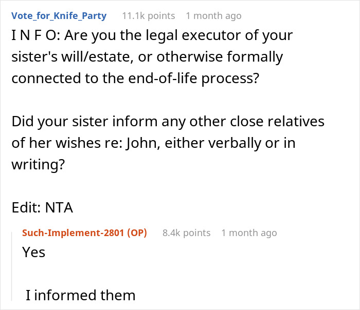 Late Sister's Last Wish Of Banning Bro From Funeral Causes Drama After Sibling Complies Late Sister's Last Wish Of Banning Bro From Funeral Causes Drama After Sibling Complies