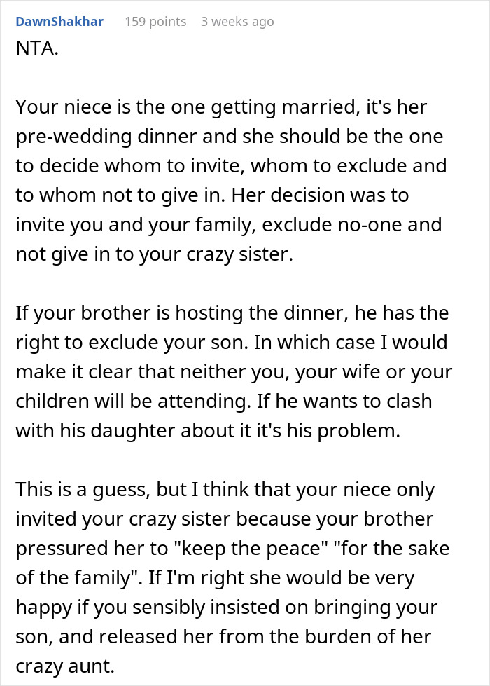 Mom Refuses To Accommodate Anti-Vax Sister’s Kids By Excluding Her Own “Sick” Son From Wedding Mom Refuses To Accommodate Anti-Vax Sister’s Kids By Excluding Her Own “Sick” Son From Wedding