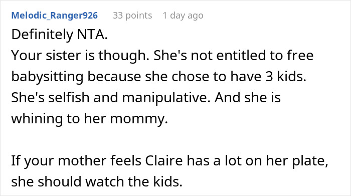 Widowed Dad Is Offended And Hurt By Sister’s Comment, Refuses To Babysit For Her Widowed Dad Is Offended And Hurt By Sister’s Comment, Refuses To Babysit For Her