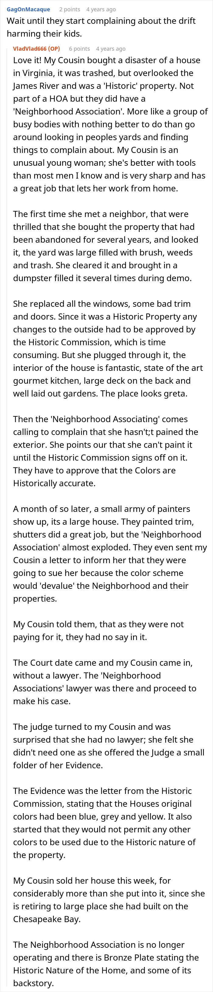 Text describing a farmer's humorous reaction to an HOA's complaint about property regulations. Text describing a farmer's humorous reaction to an HOA's complaint about property regulations.