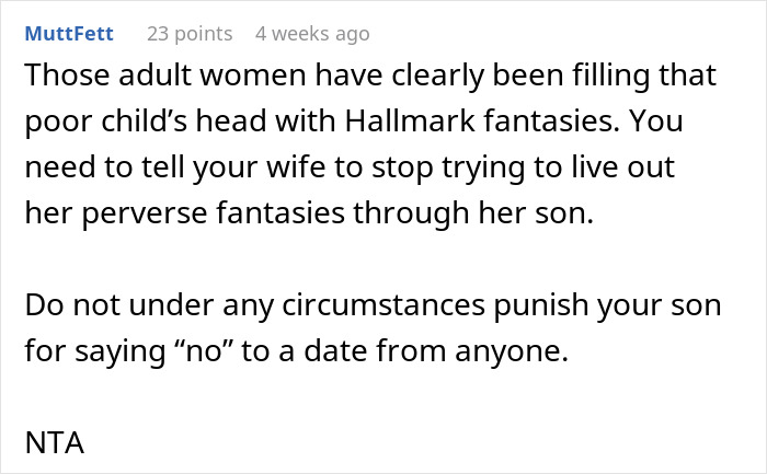 Text post about dad supporting son's choice against family pressure over dating. Text post about dad supporting son's choice against family pressure over dating.