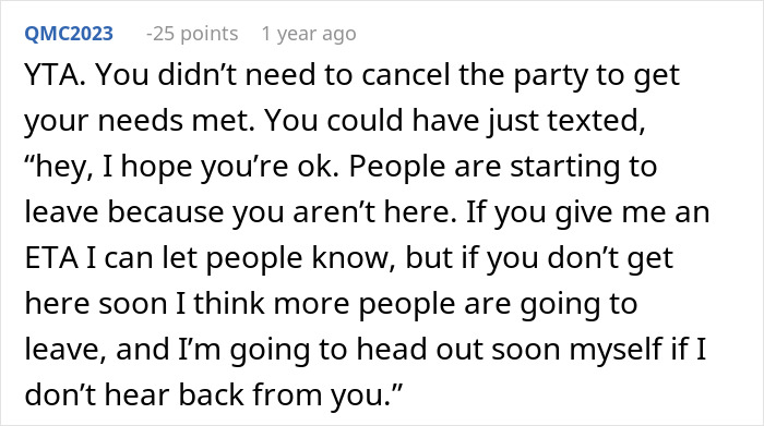 Woman Cancels BF’s Party Because He Was Late, Gets A Text From His Mom Woman Cancels BF’s Party Because He Was Late, Gets A Text From His Mom