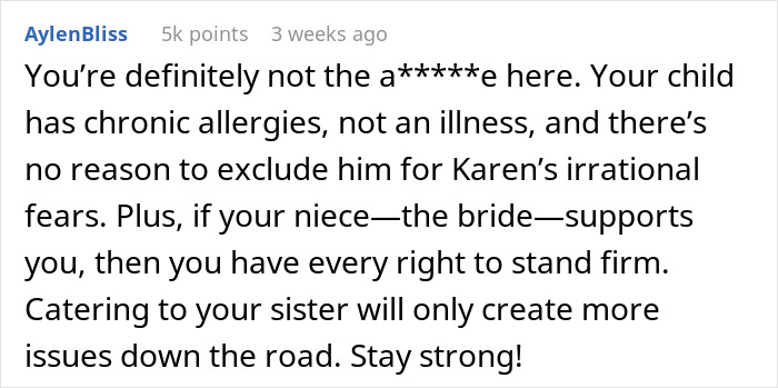 Mom Refuses To Accommodate Anti-Vax Sister’s Kids By Excluding Her Own “Sick” Son From Wedding Mom Refuses To Accommodate Anti-Vax Sister’s Kids By Excluding Her Own “Sick” Son From Wedding