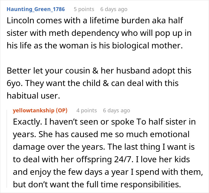 Woman Rejects Dying Parents’ Plea To Adopt Nephew: “Huge Relief That I Don't Have Kids” Woman Rejects Dying Parents’ Plea To Adopt Nephew: “Huge Relief That I Don't Have Kids”