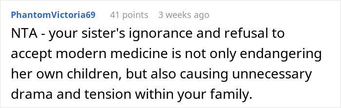 Mom Refuses To Accommodate Anti-Vax Sister’s Kids By Excluding Her Own “Sick” Son From Wedding Mom Refuses To Accommodate Anti-Vax Sister’s Kids By Excluding Her Own “Sick” Son From Wedding