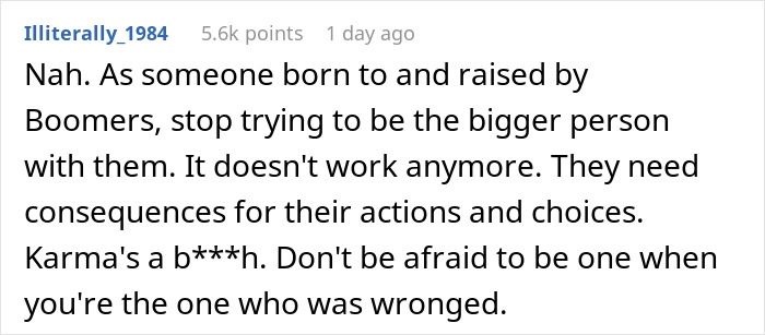 Text commentary on generational issues and sexism from a social media post. Text commentary on generational issues and sexism from a social media post.